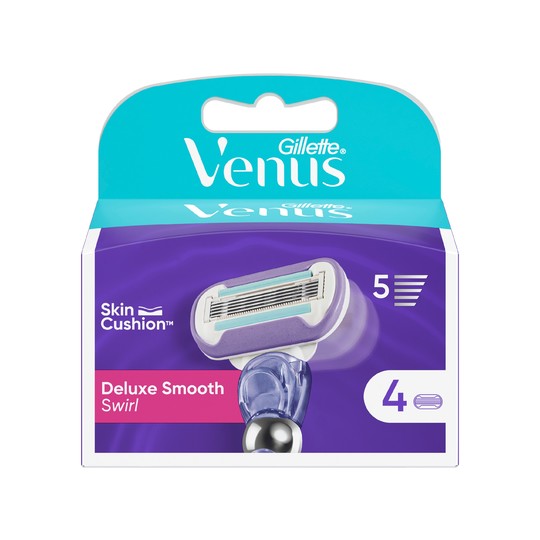 Gillette Venus Swirl Deluxe Smooth náhradné hlavice 4 ks