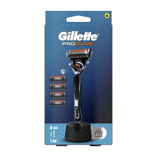 Gillette ProGlide holiaci strojček + 4 hlavice + stojanček